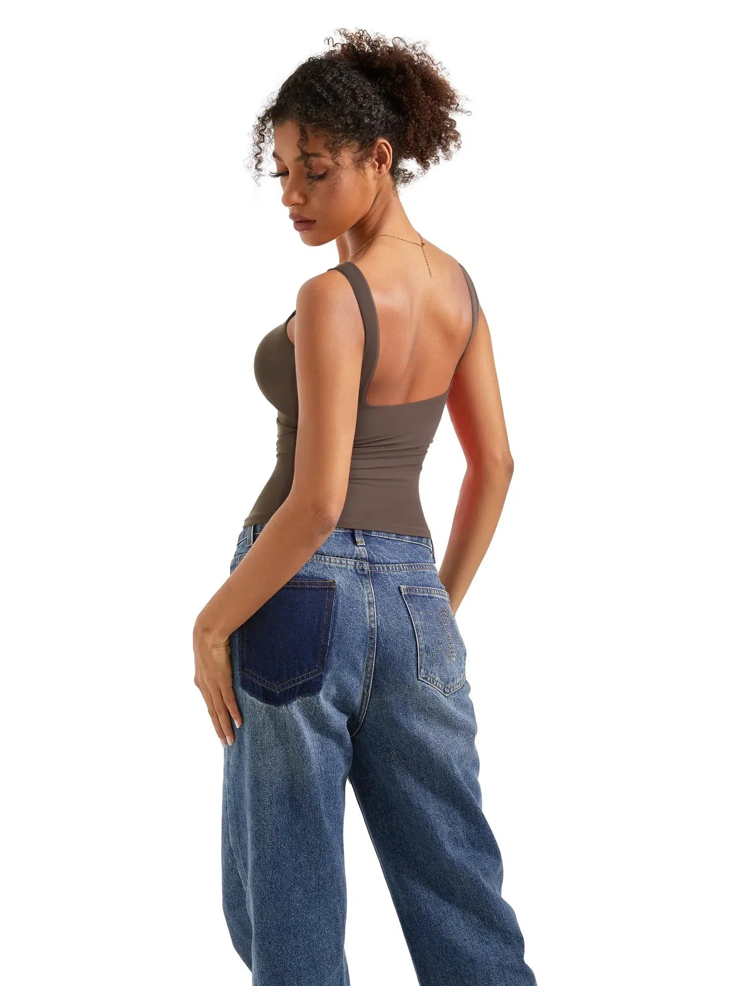 Buttery Soft Backless Boat Neck Tank Top