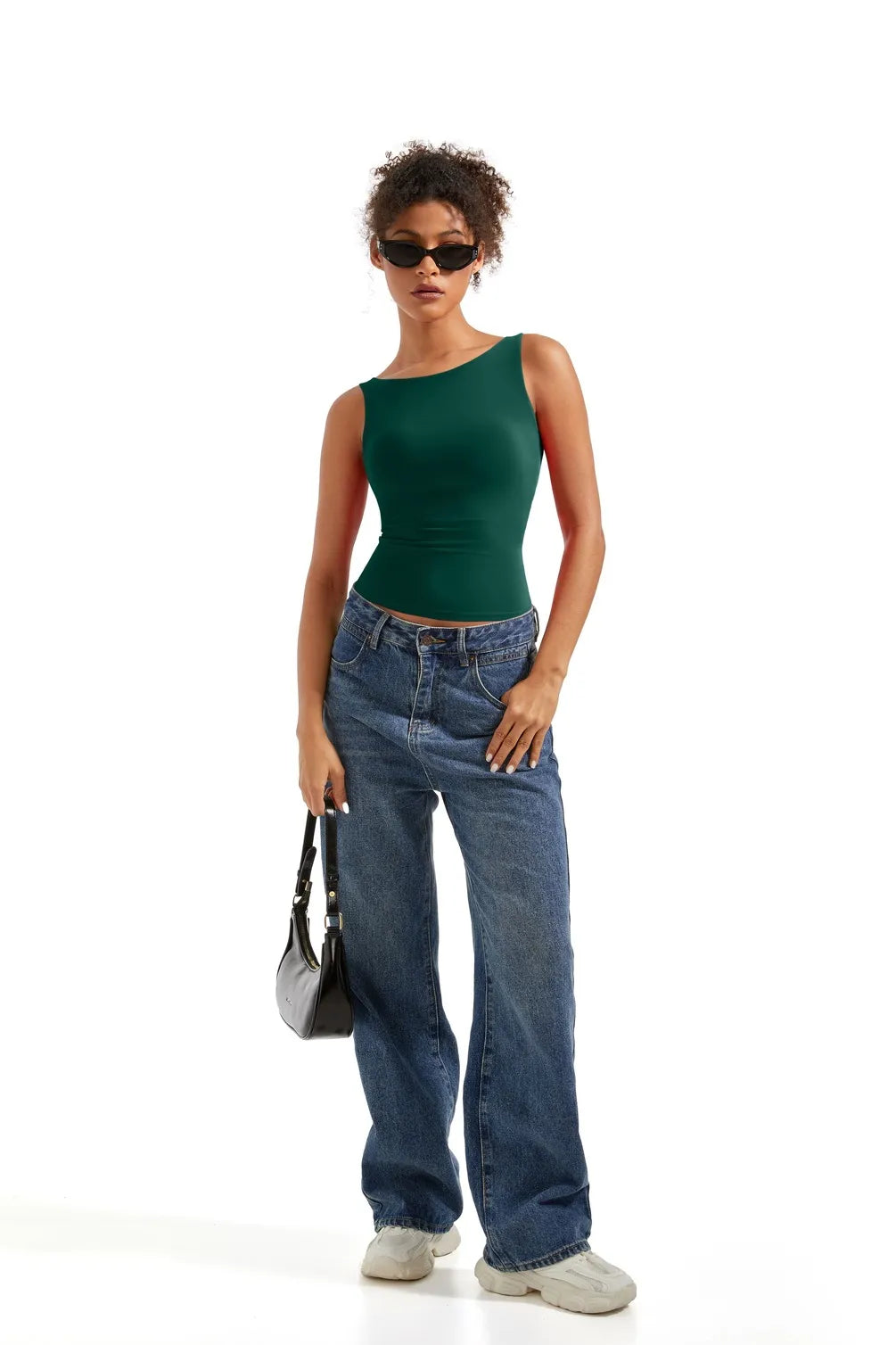 Buttery Soft Backless Boat Neck Tank Top
