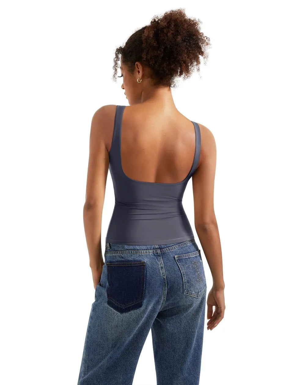 Buttery Soft Backless Boat Neck Tank Top