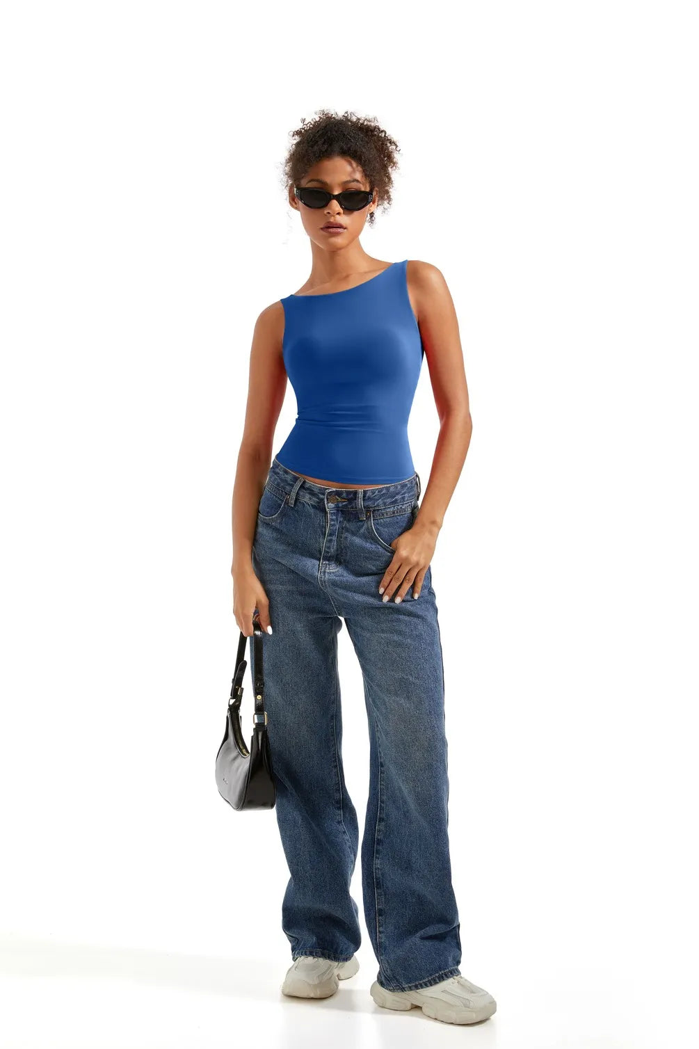 Buttery Soft Backless Boat Neck Tank Top