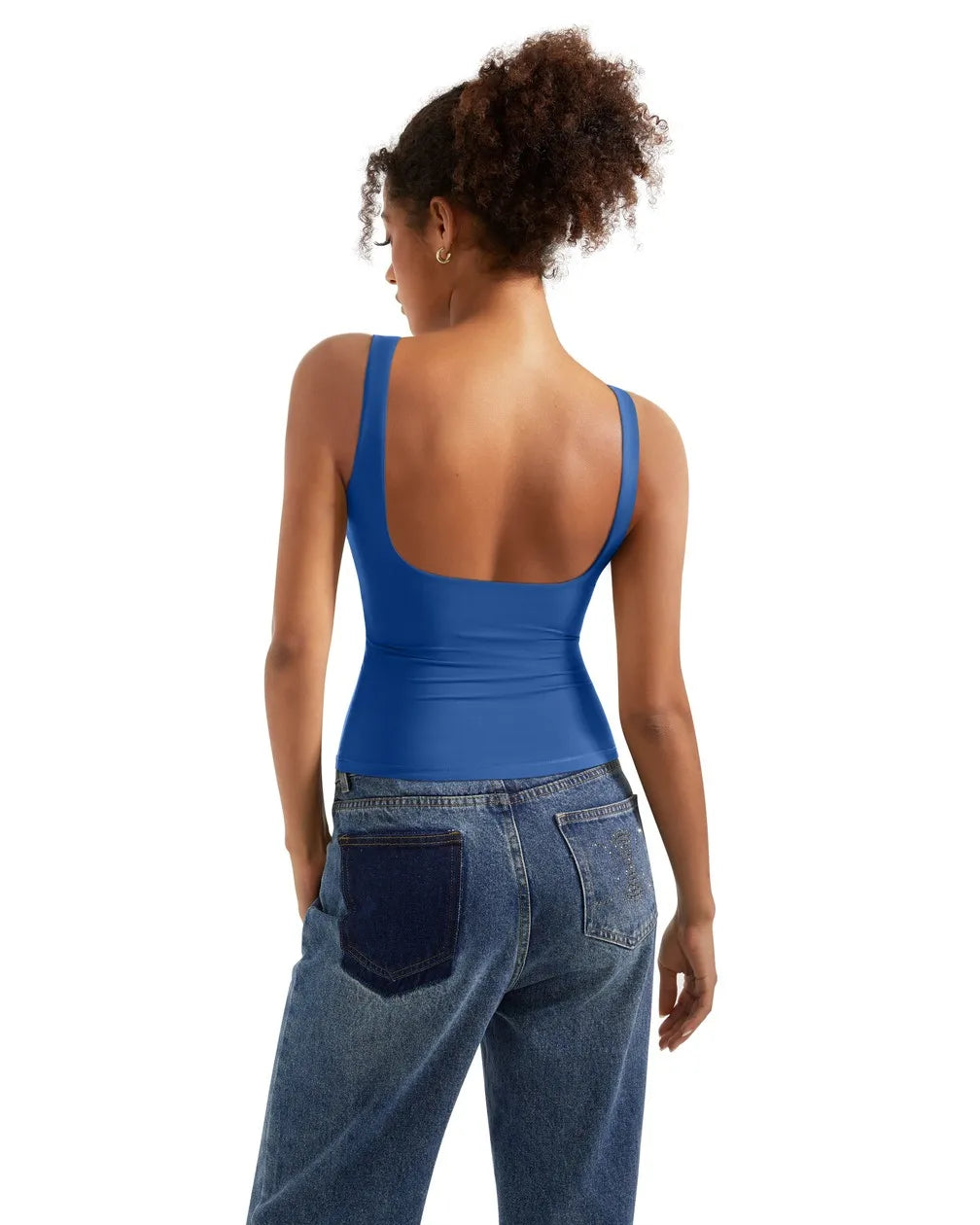 Buttery Soft Backless Boat Neck Tank Top
