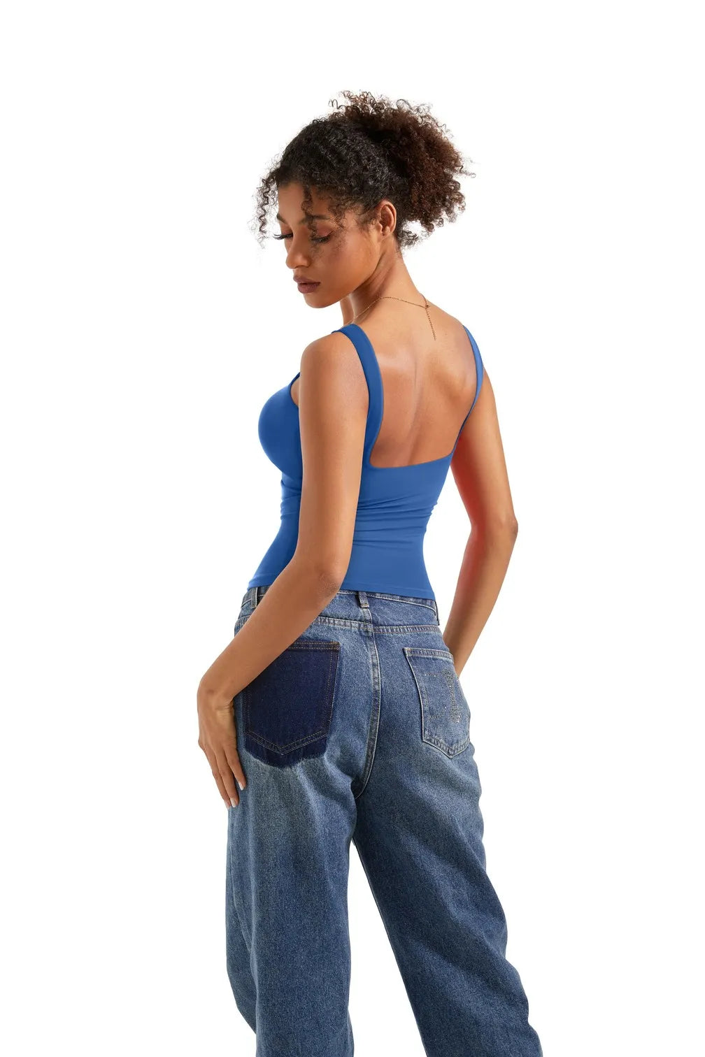 Buttery Soft Backless Boat Neck Tank Top