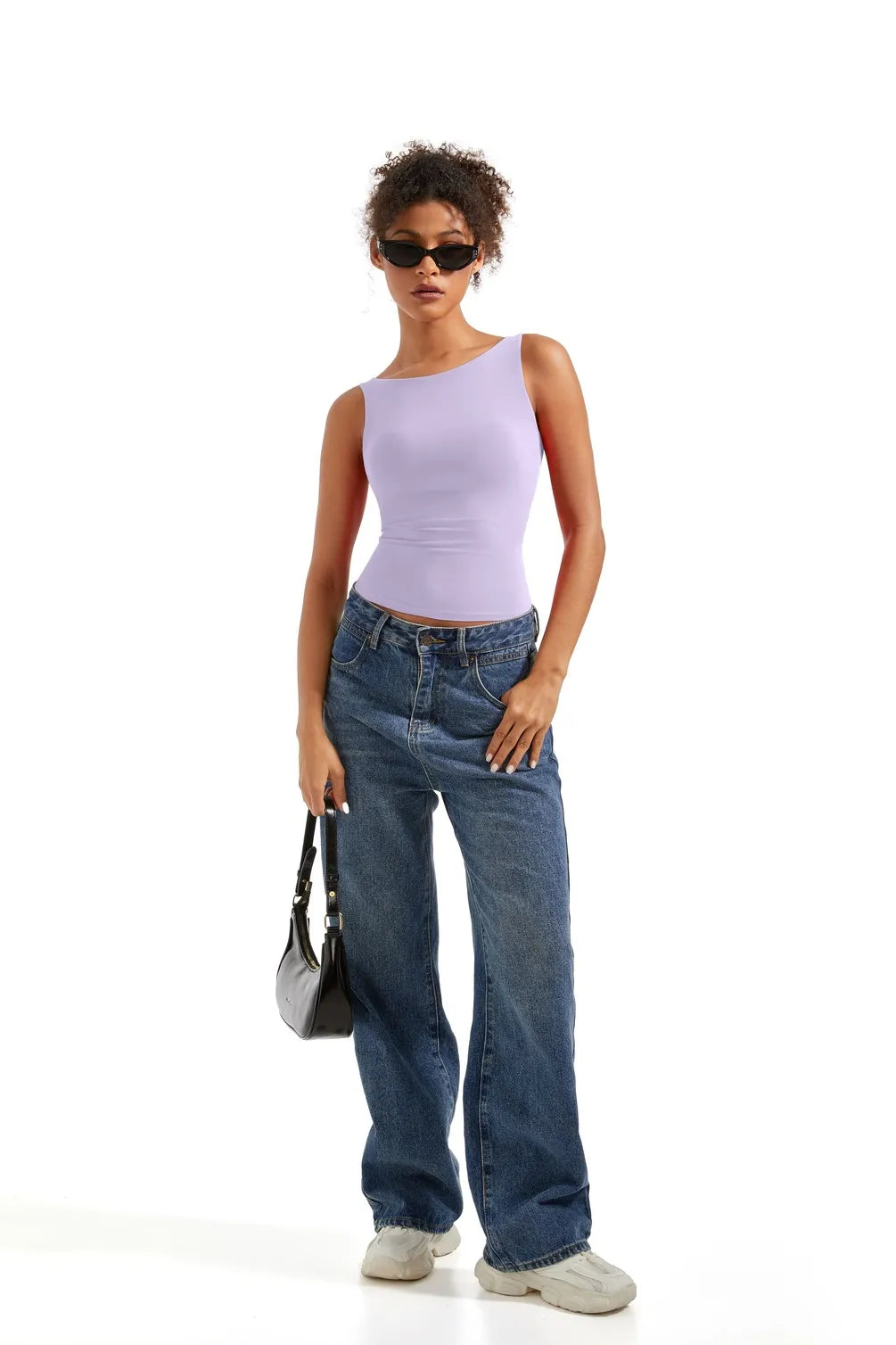 Buttery Soft Backless Boat Neck Tank Top