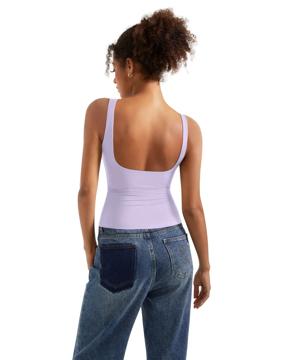 Buttery Soft Backless Boat Neck Tank Top