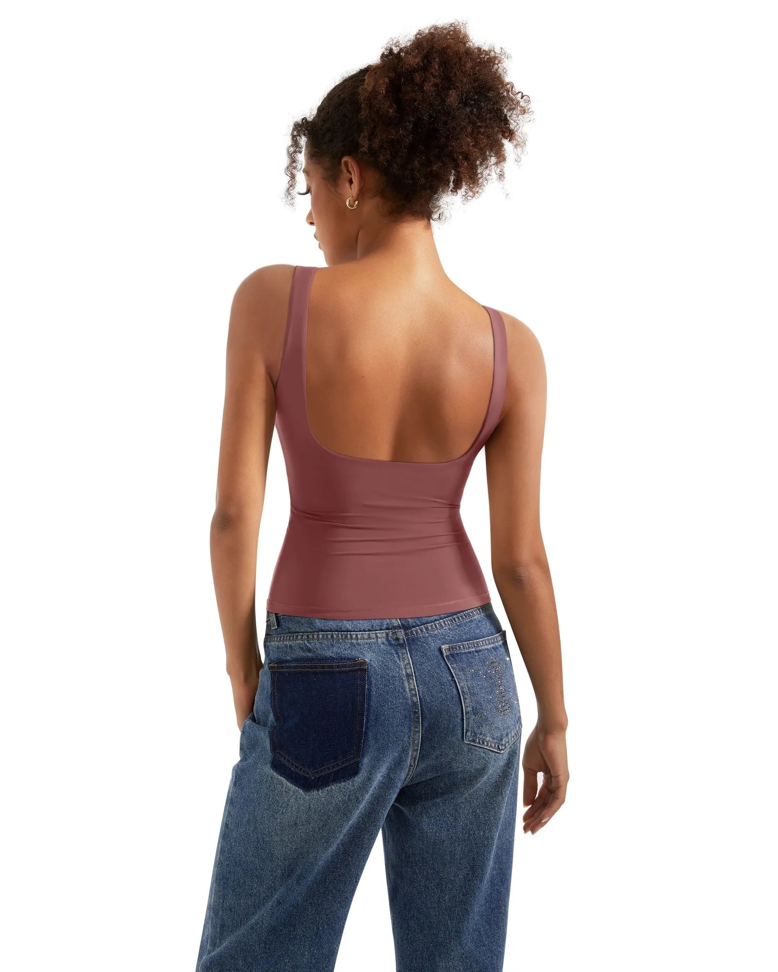 Buttery Soft Backless Boat Neck Tank Top