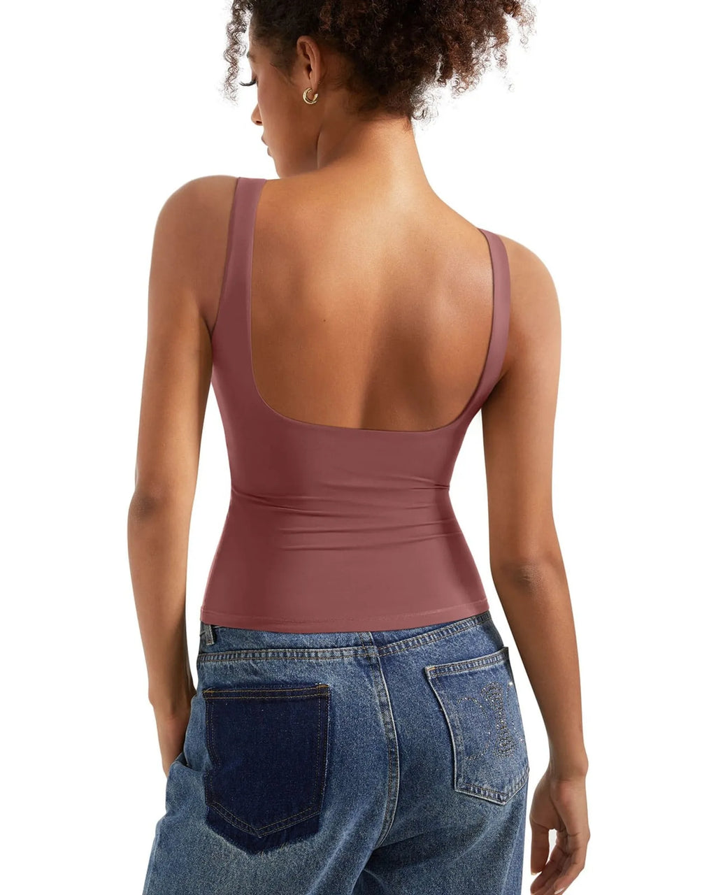 Buttery Soft Backless Boat Neck Tank Top