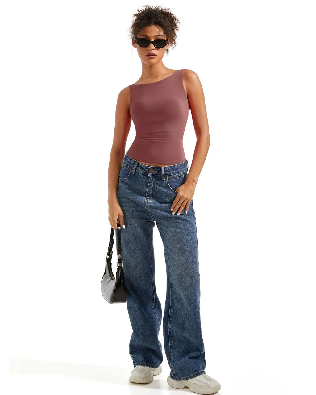 Buttery Soft Backless Boat Neck Tank Top