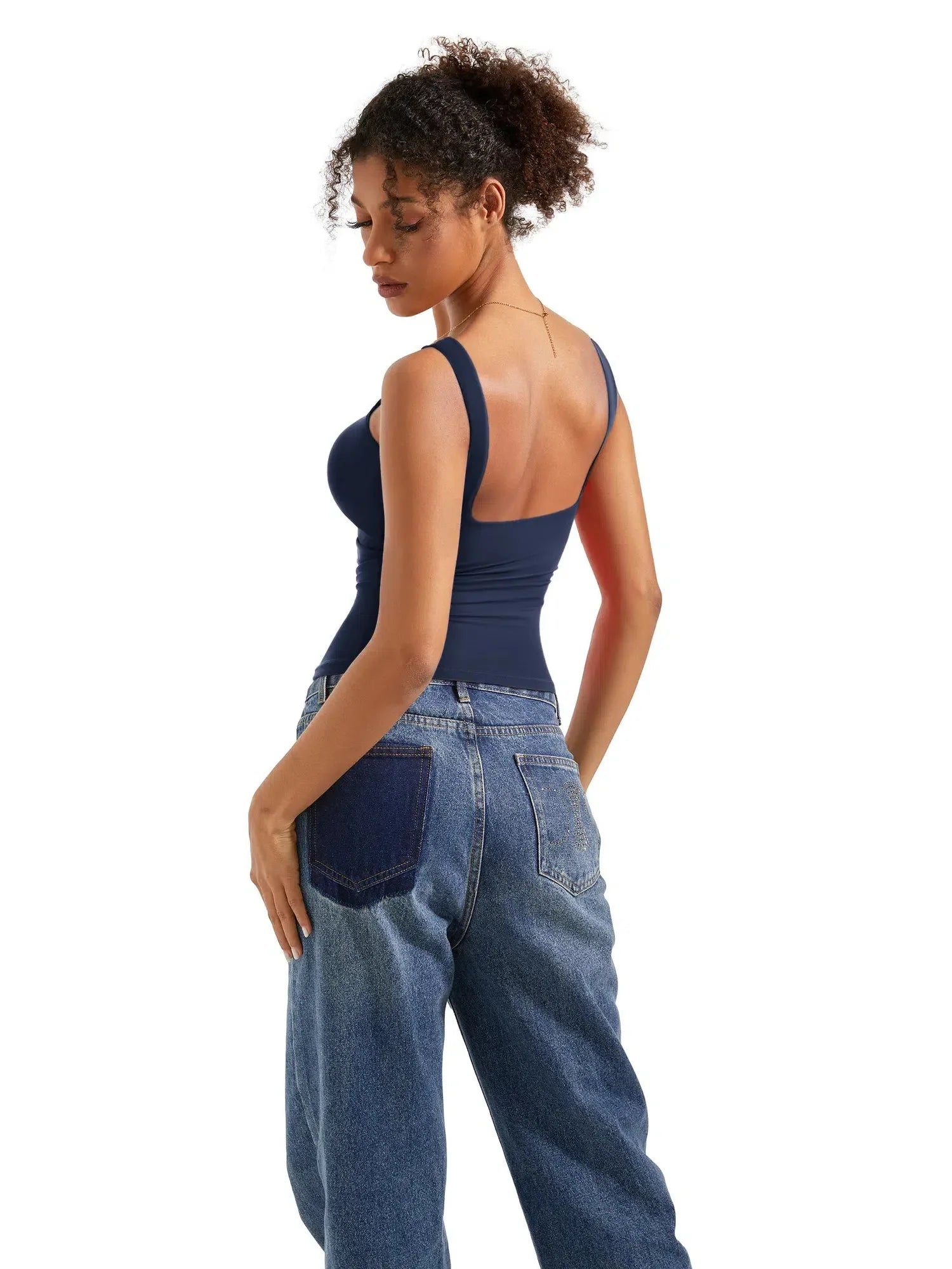 Buttery Soft Backless Boat Neck Tank Top