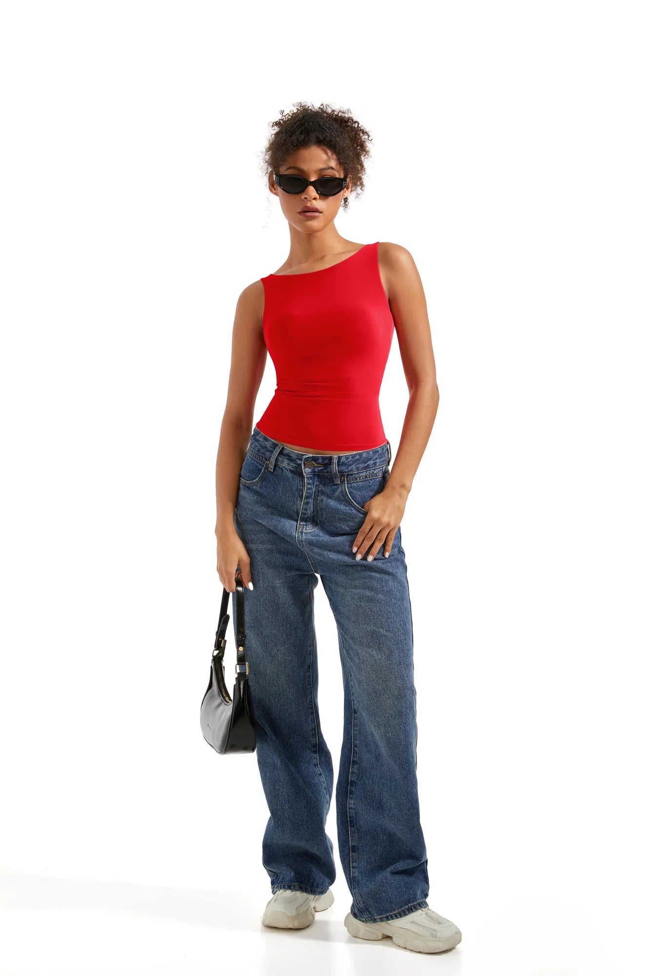 Buttery Soft Backless Boat Neck Tank Top