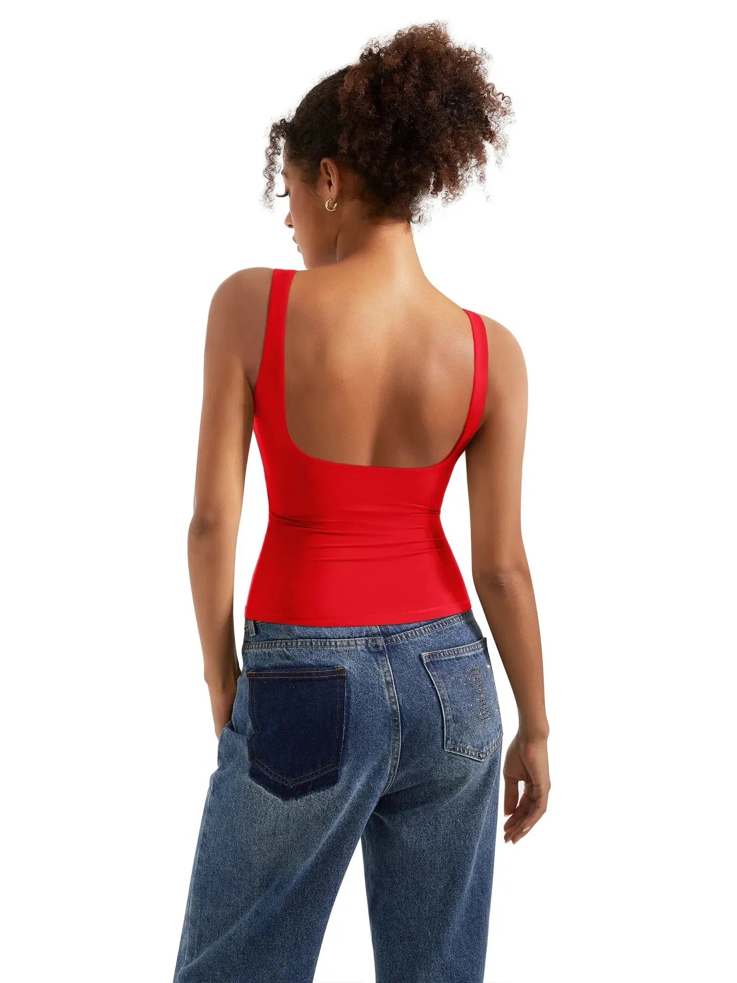 Buttery Soft Backless Boat Neck Tank Top