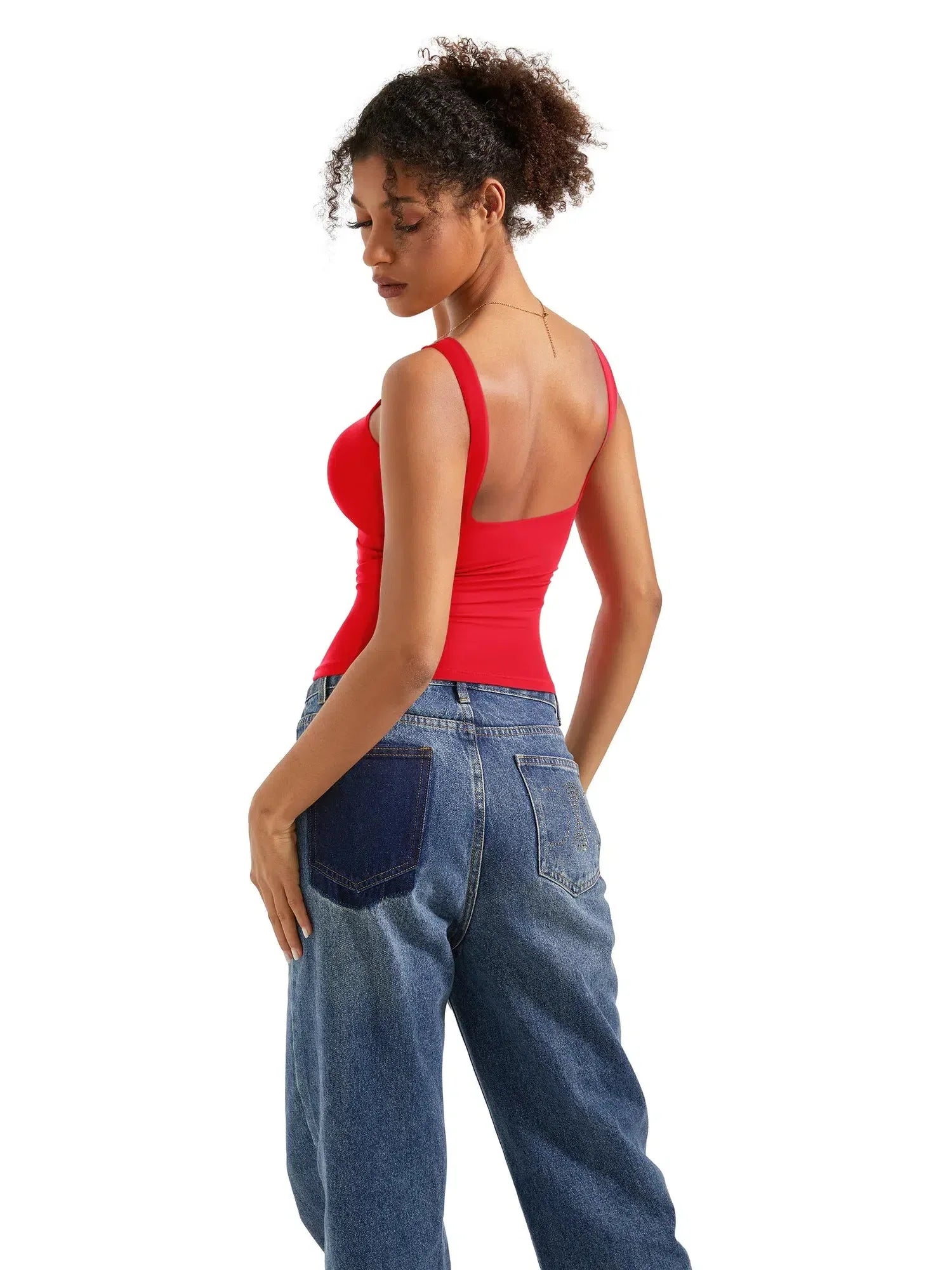Buttery Soft Backless Boat Neck Tank Top