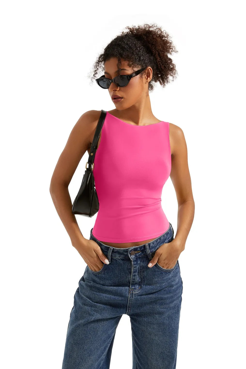 Buttery Soft Backless Boat Neck Tank Top