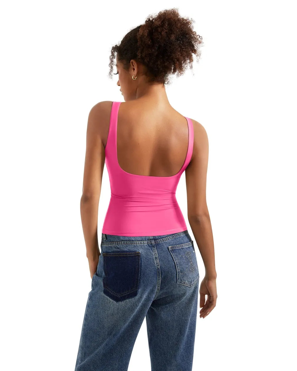 Buttery Soft Backless Boat Neck Tank Top