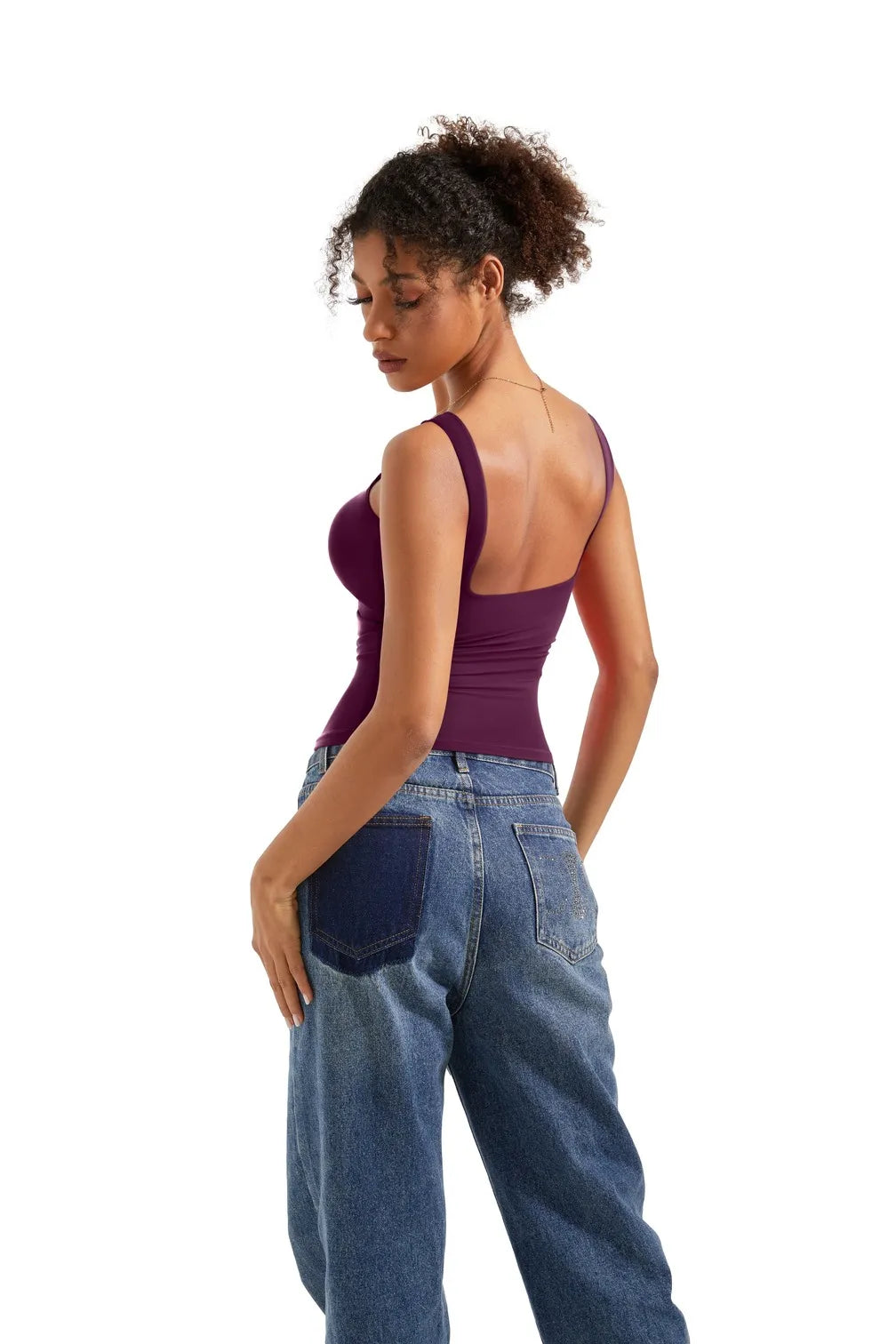 Buttery Soft Backless Boat Neck Tank Top
