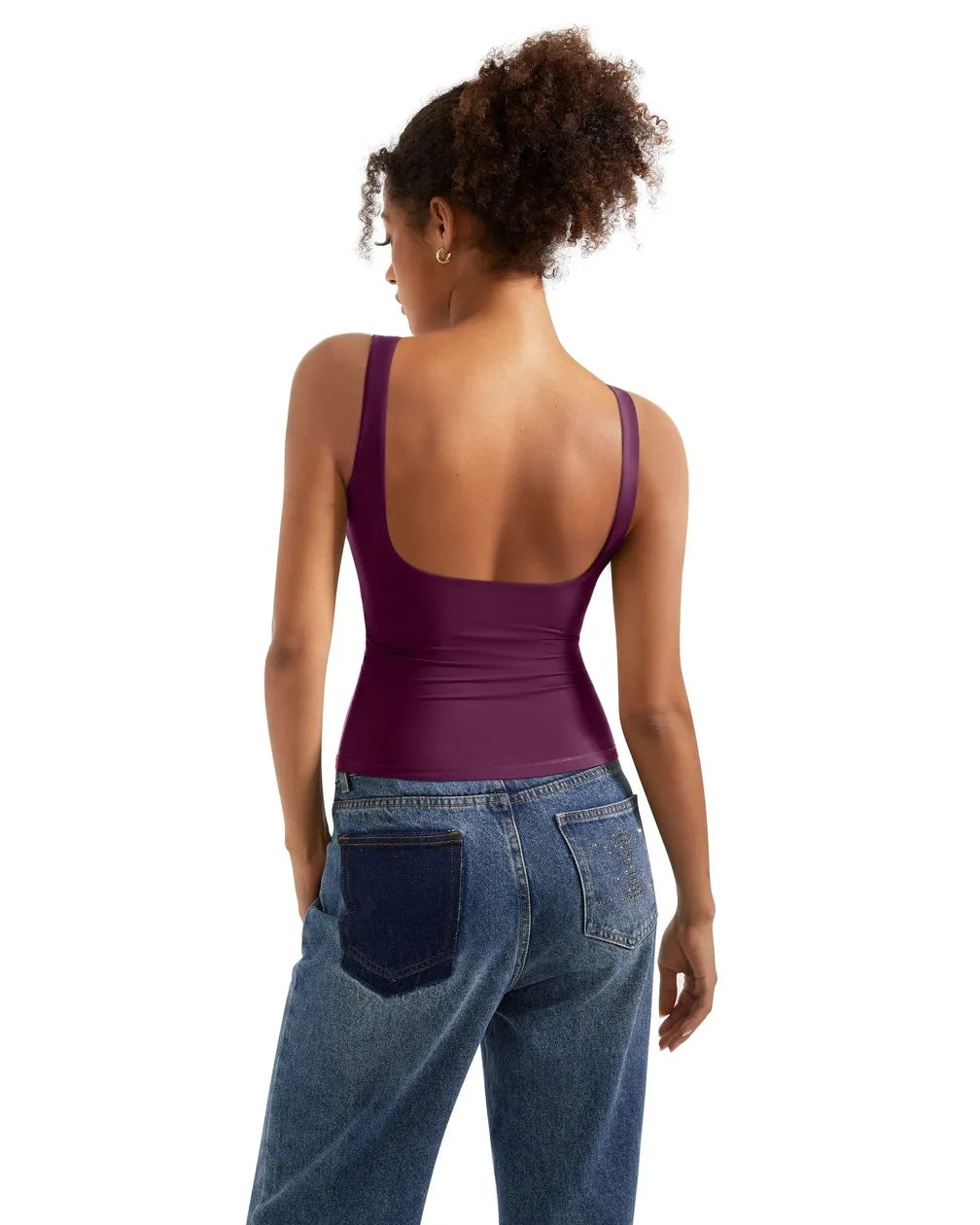 Buttery Soft Backless Boat Neck Tank Top