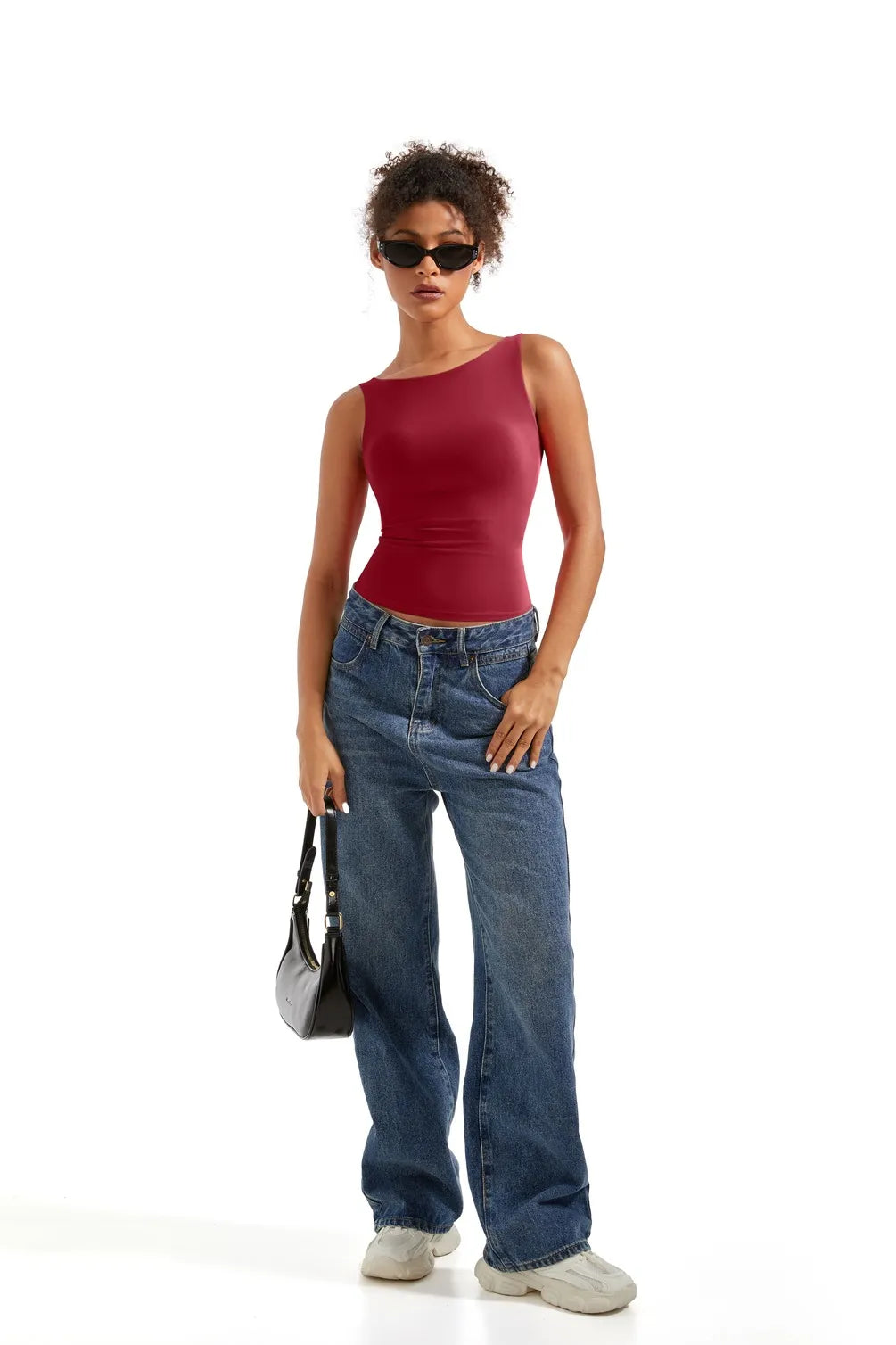Buttery Soft Backless Boat Neck Tank Top