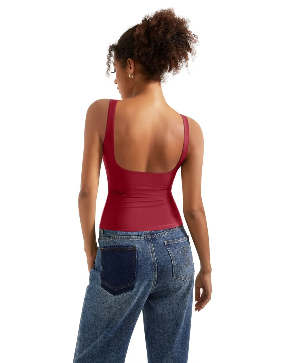 Buttery Soft Backless Boat Neck Tank Top