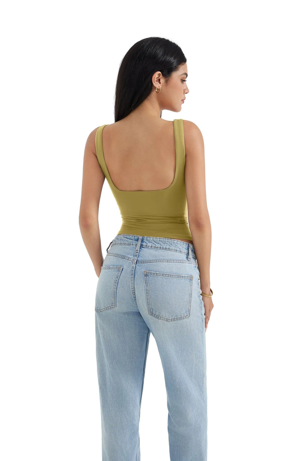 Buttery Soft Backless Boat Neck Tank Top