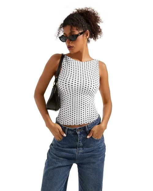 Buttery Soft Backless Boat Neck Tank Top