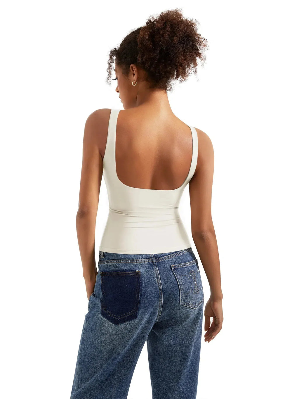 Buttery Soft Backless Boat Neck Tank Top