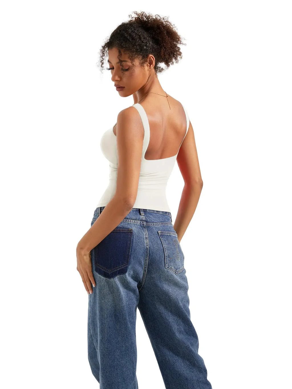 Buttery Soft Backless Boat Neck Tank Top