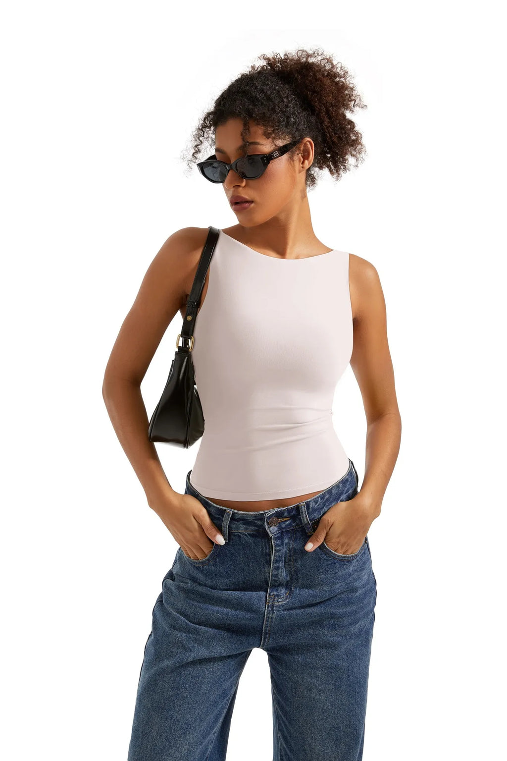 Buttery Soft Backless Boat Neck Tank Top
