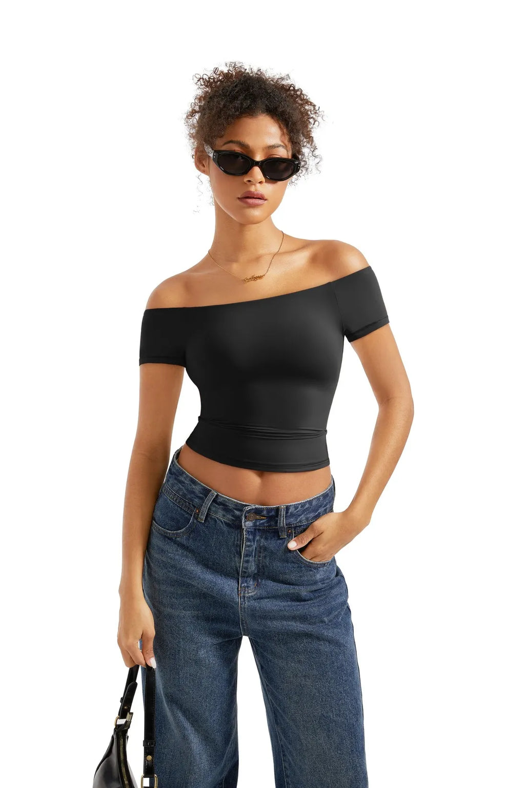 Buttery Soft Off Shoulder Shirt - Short Sleeve