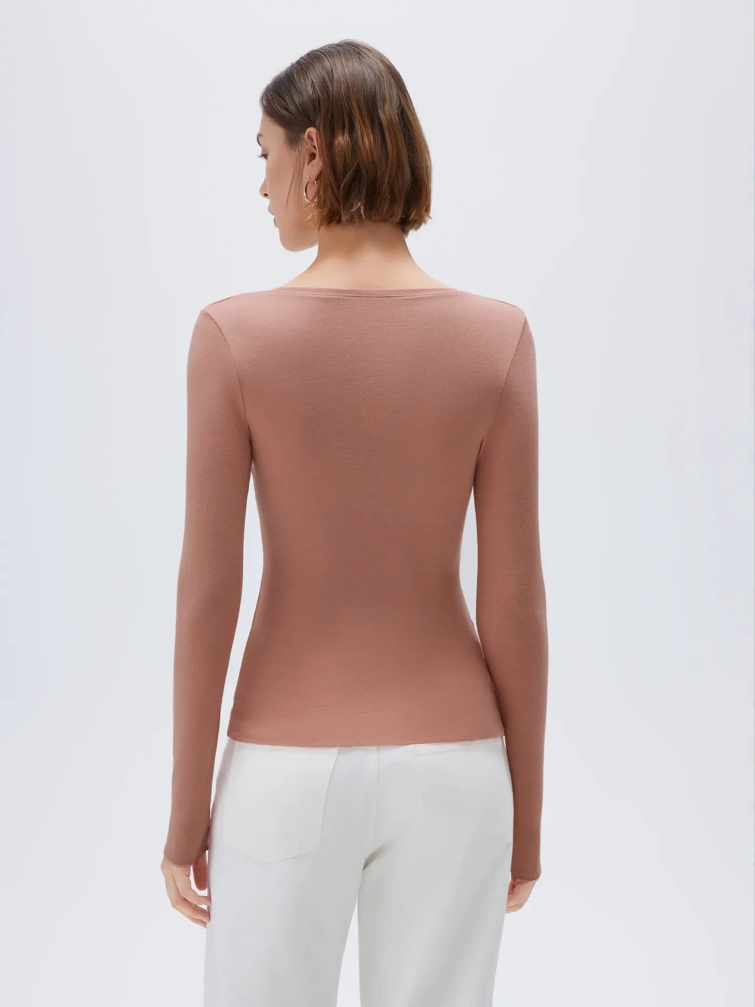 Cloud Cashmere V Neck Shirt - Long Sleeve