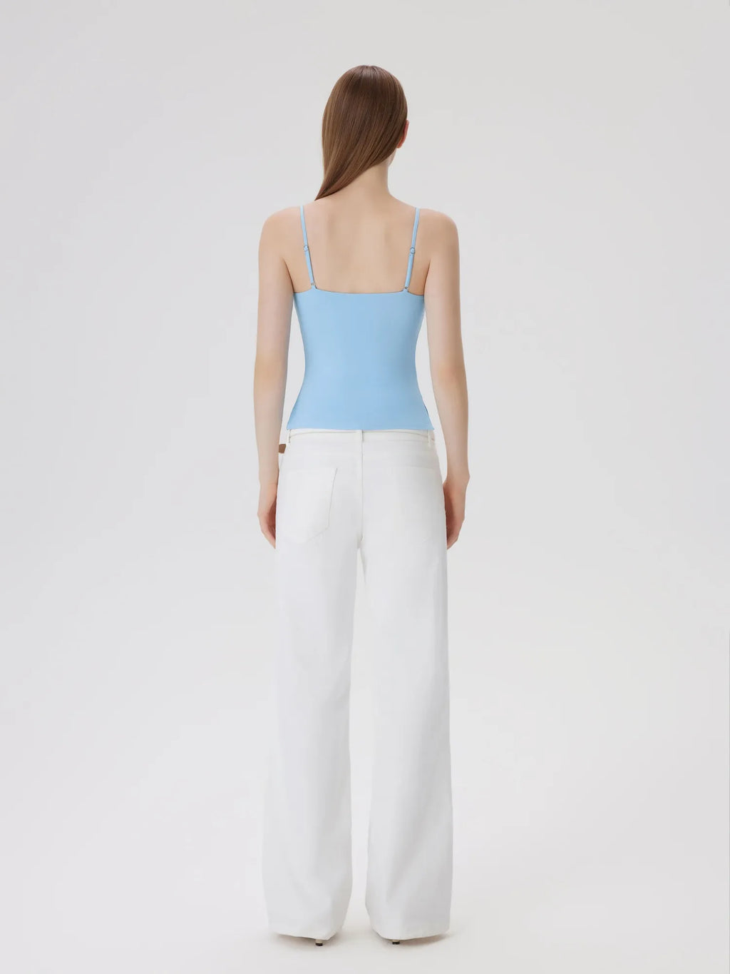 Ruched V Neck Design Tank Top