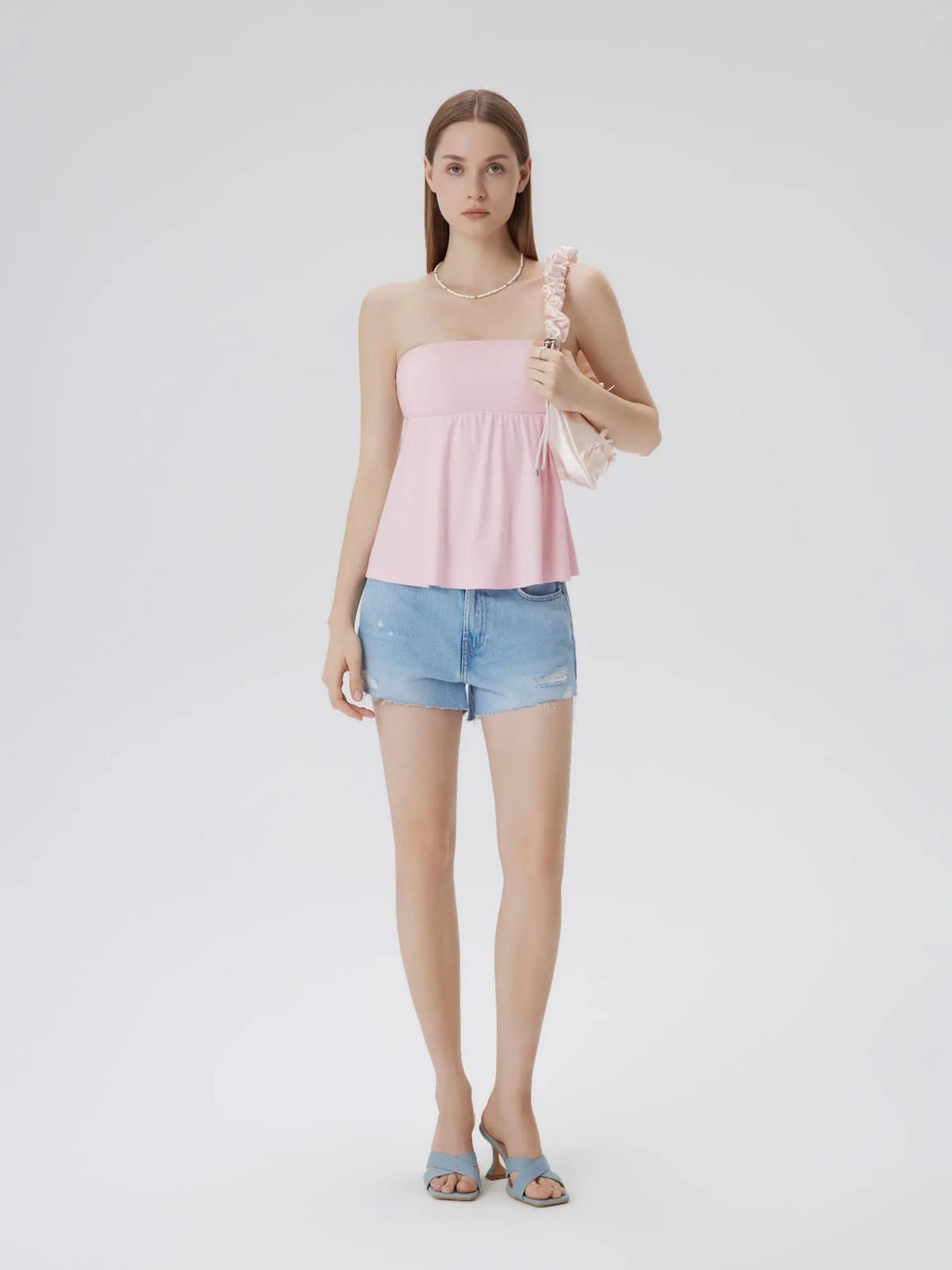 Babydoll Strapless Peplum Tank Tops