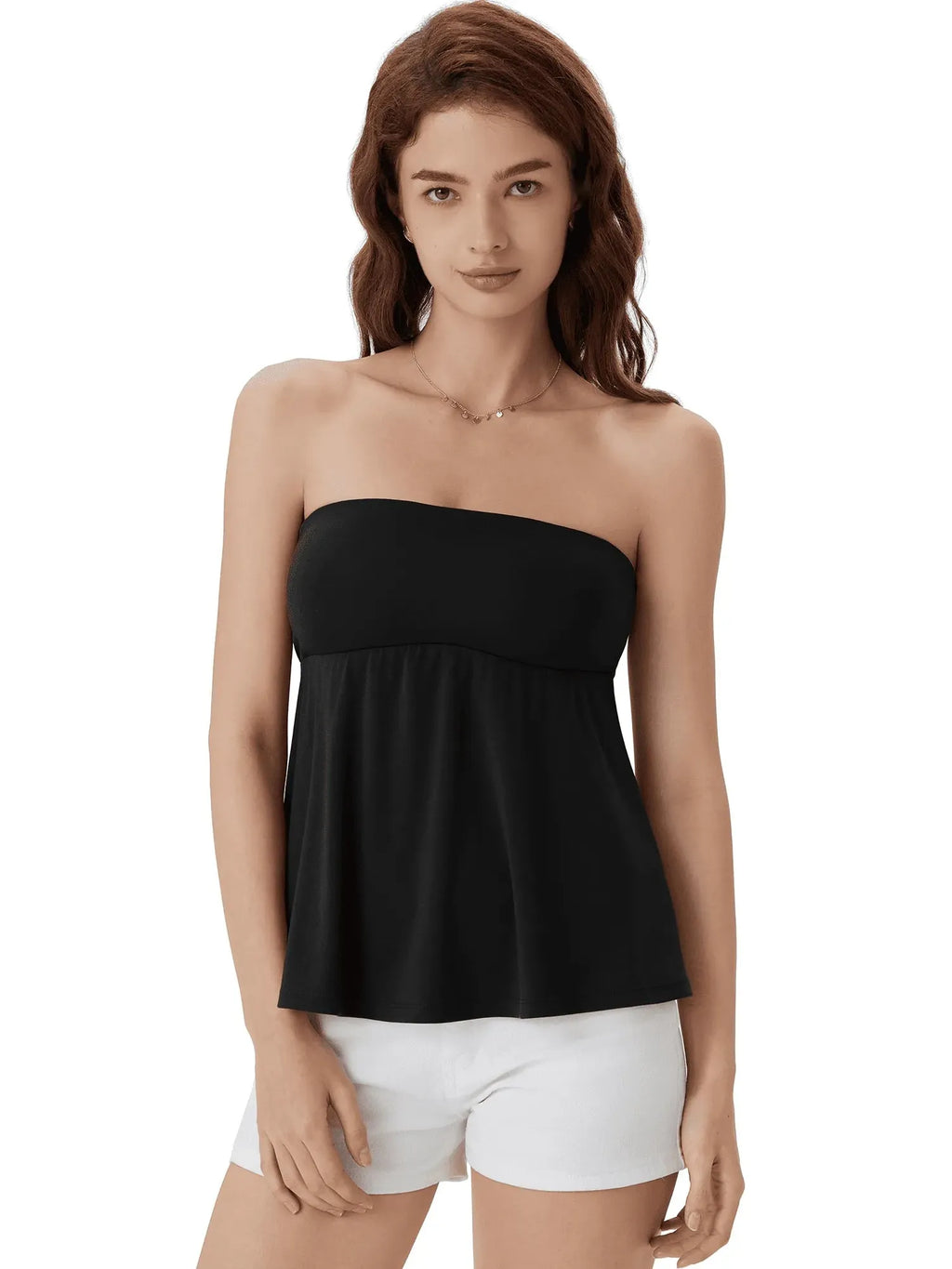 Babydoll Strapless Peplum Tank Tops