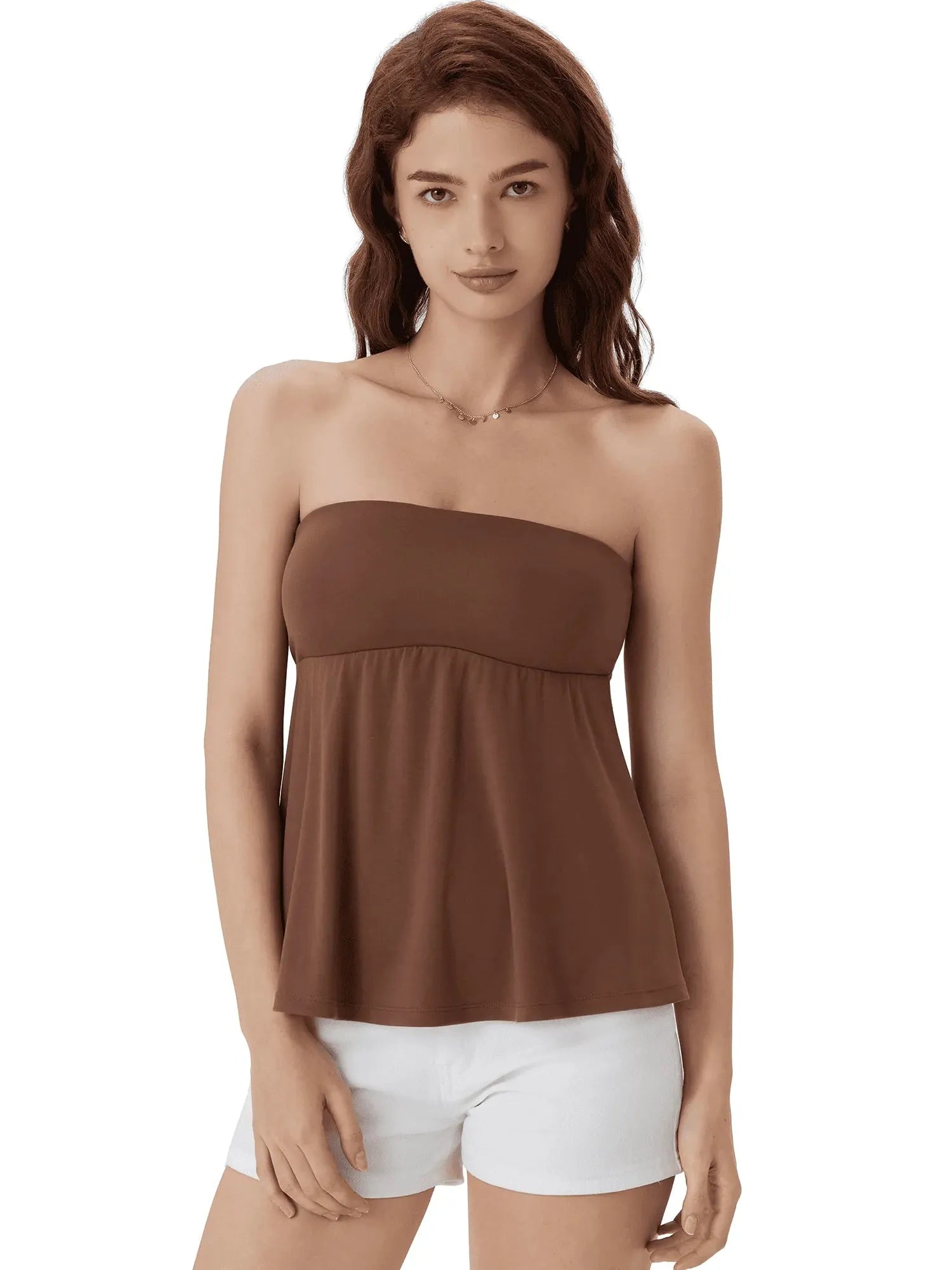 Babydoll Strapless Peplum Tank Tops