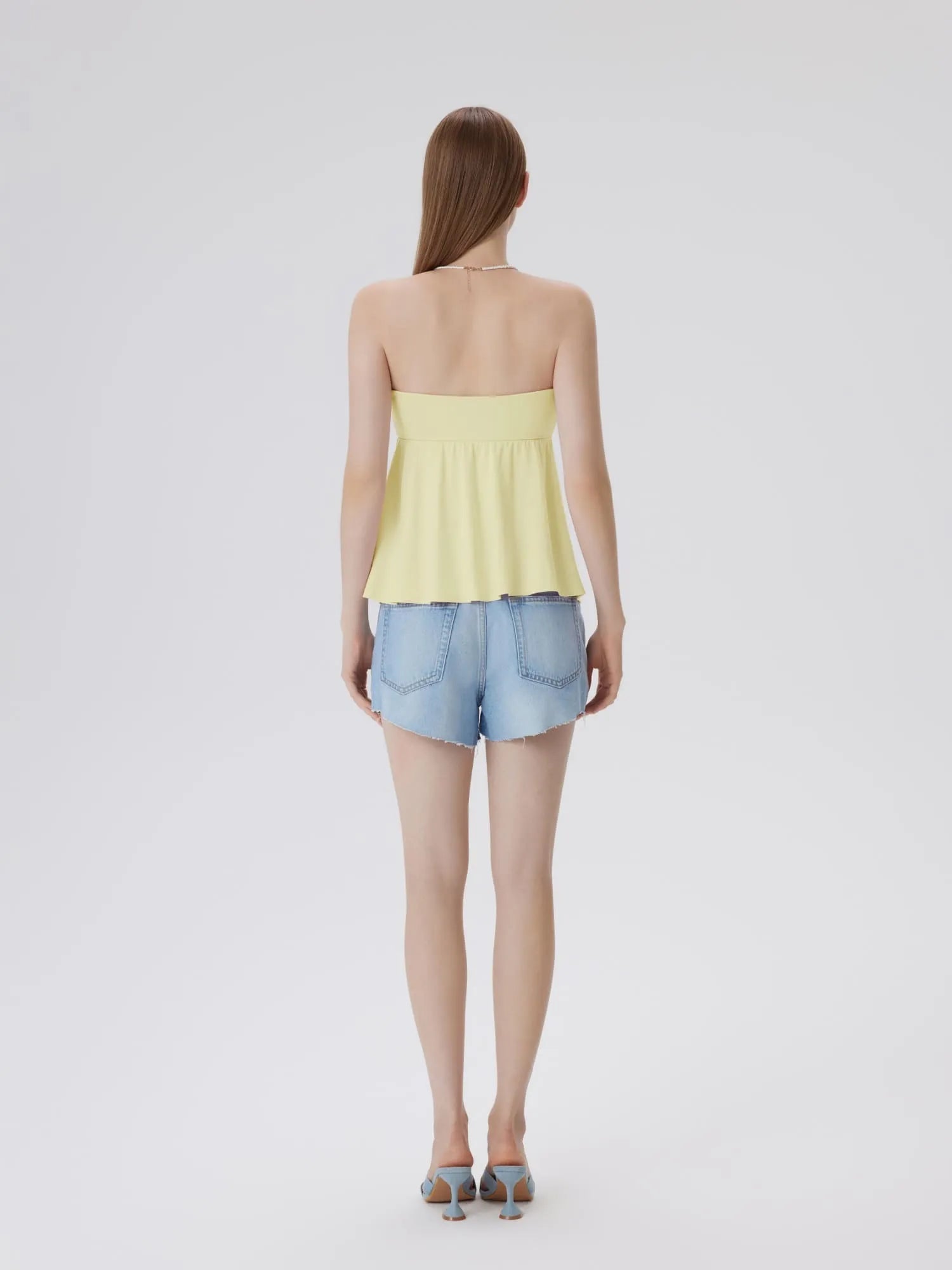 Babydoll Strapless Peplum Tank Tops