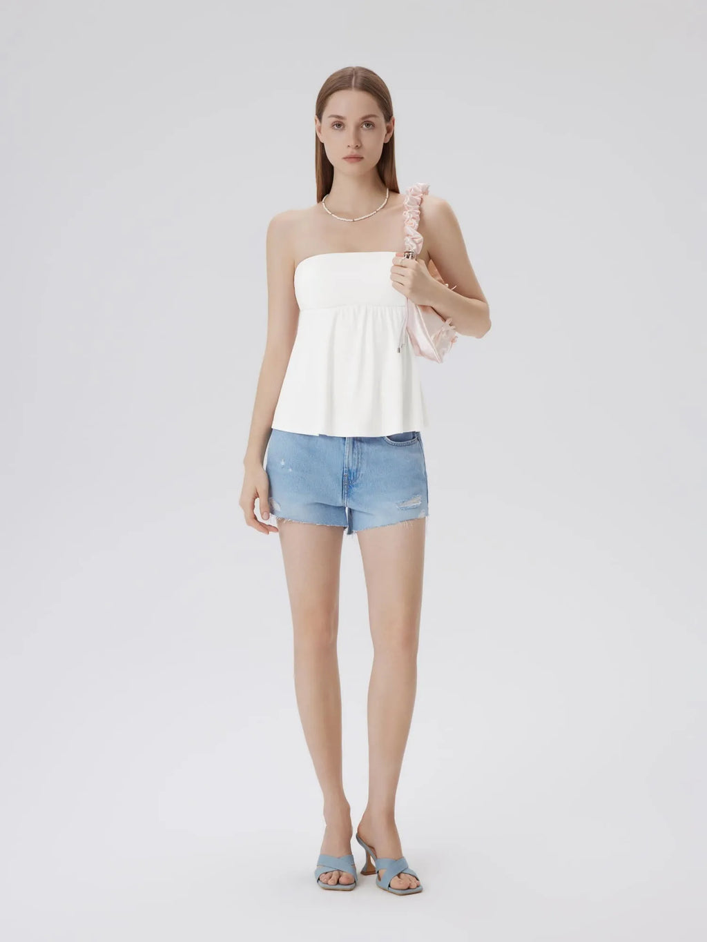 Babydoll Strapless Peplum Tank Tops