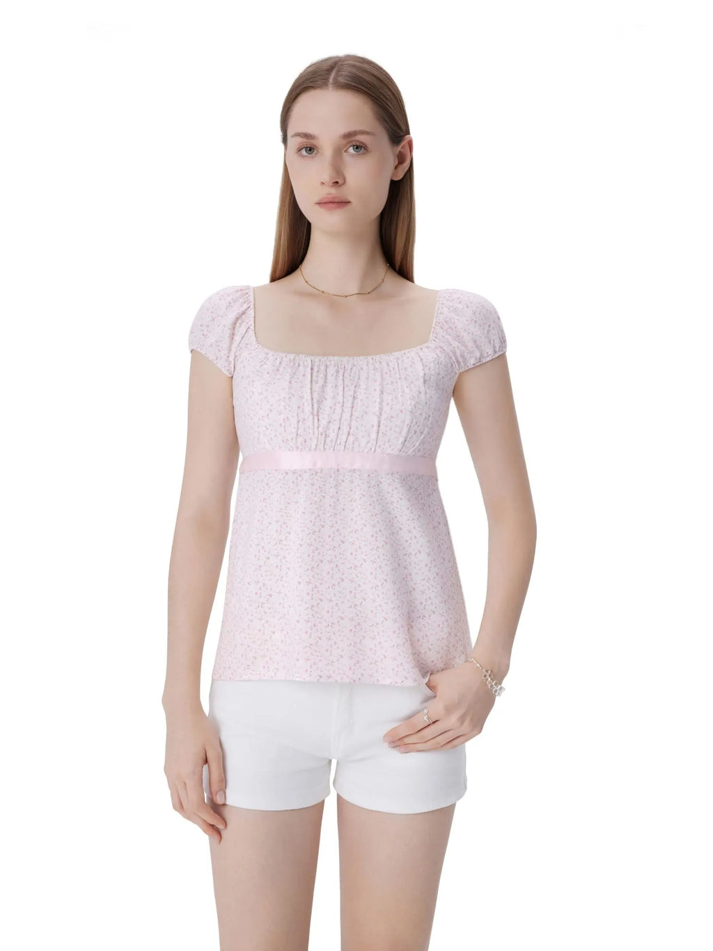 Babydoll Square Peplum with Bow Tie Tops