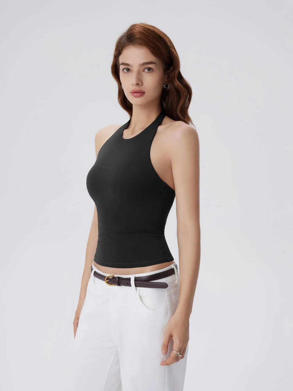 Padded Backless Halter Tank Tops