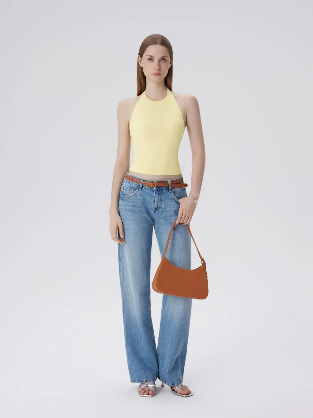 Padded Backless Halter Tank Tops