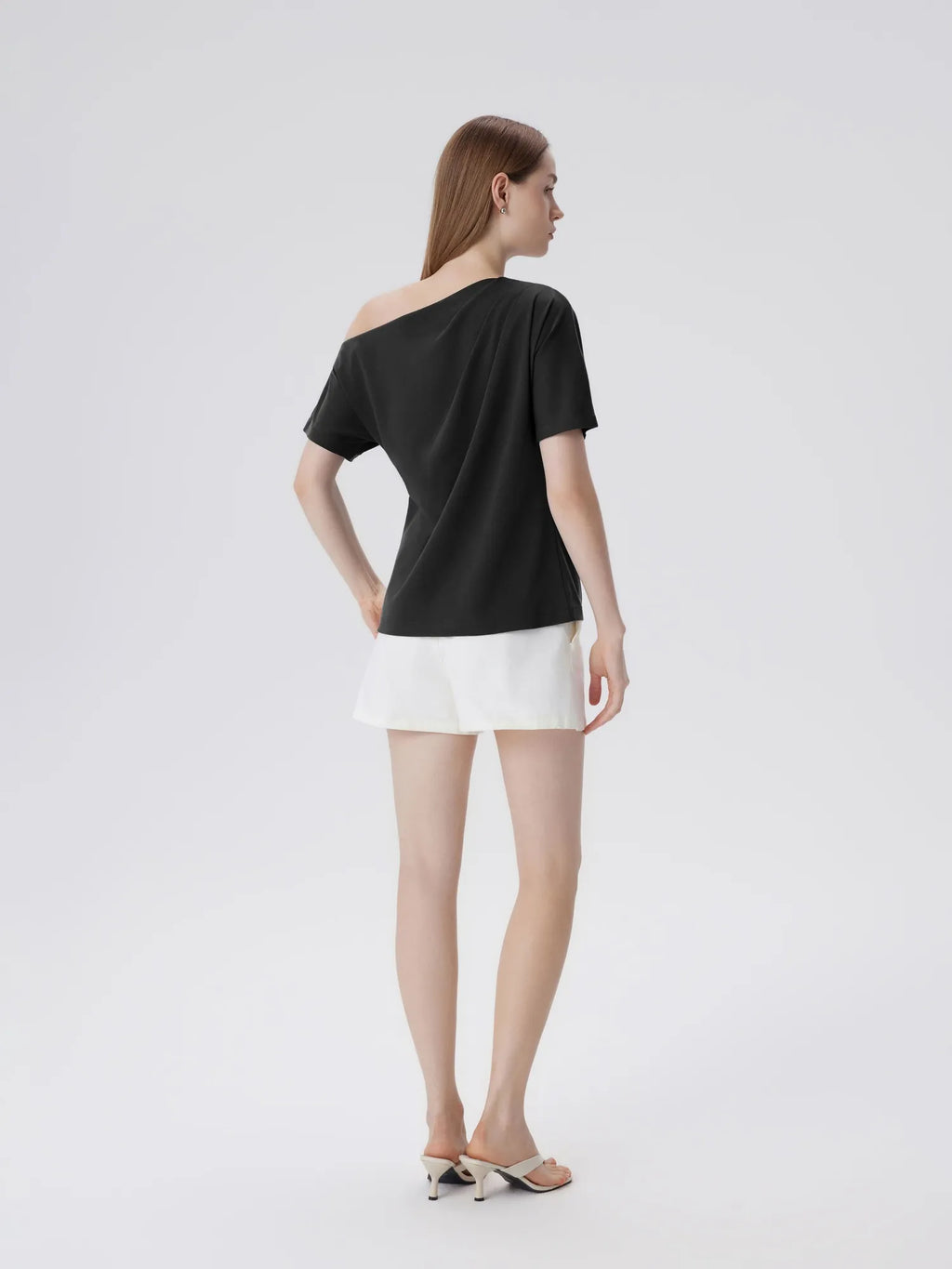 Asymmetrical Off Shoulder Short Sleeve T-Shirts