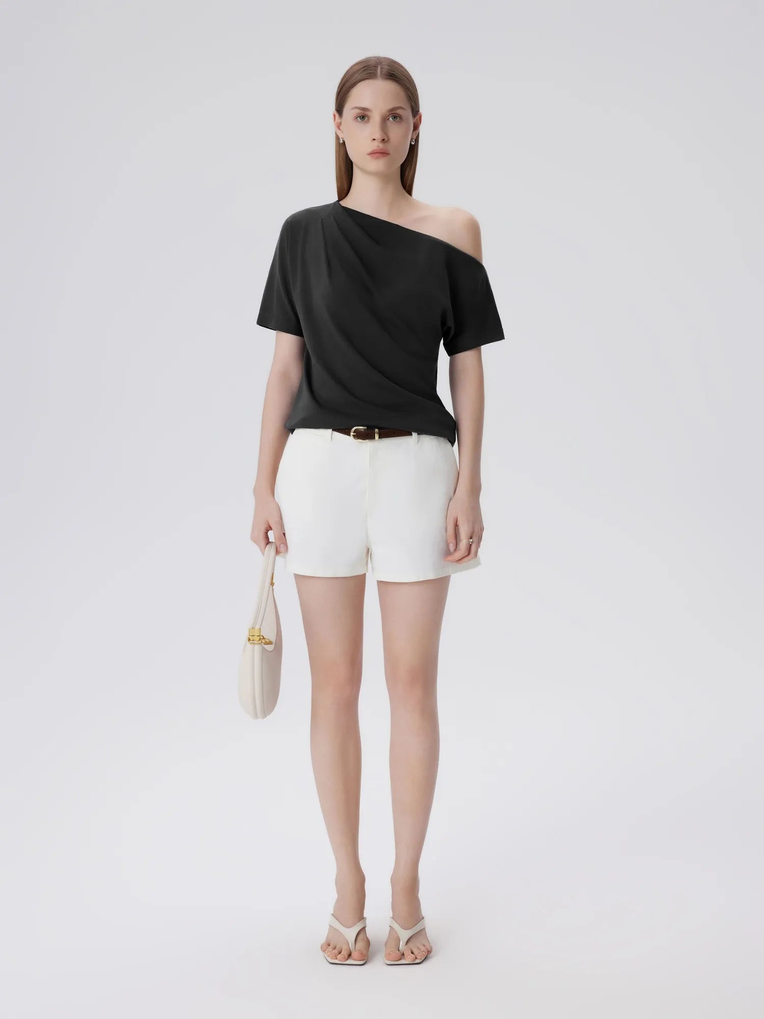 Asymmetrical Off Shoulder Short Sleeve T-Shirts