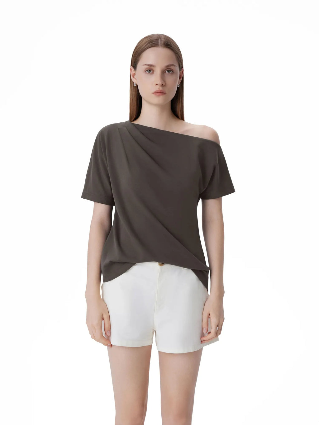 Asymmetrical Off Shoulder Short Sleeve T-Shirts