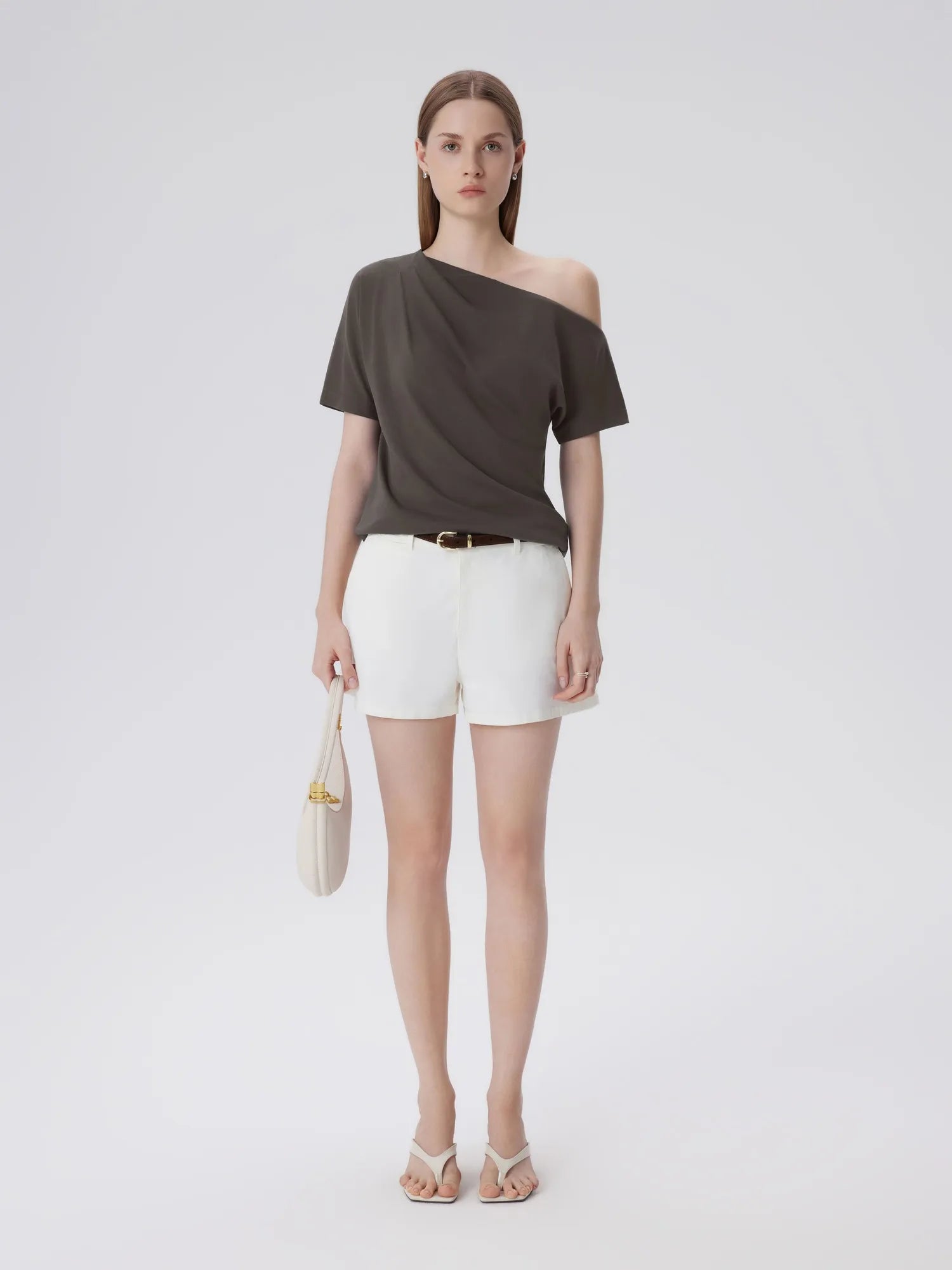 Asymmetrical Off Shoulder Short Sleeve T-Shirts