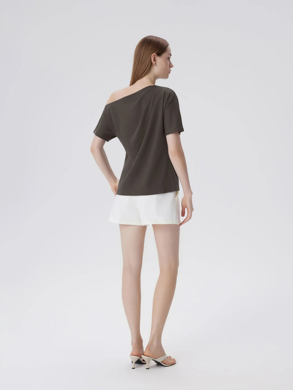 Asymmetrical Off Shoulder Short Sleeve T-Shirts