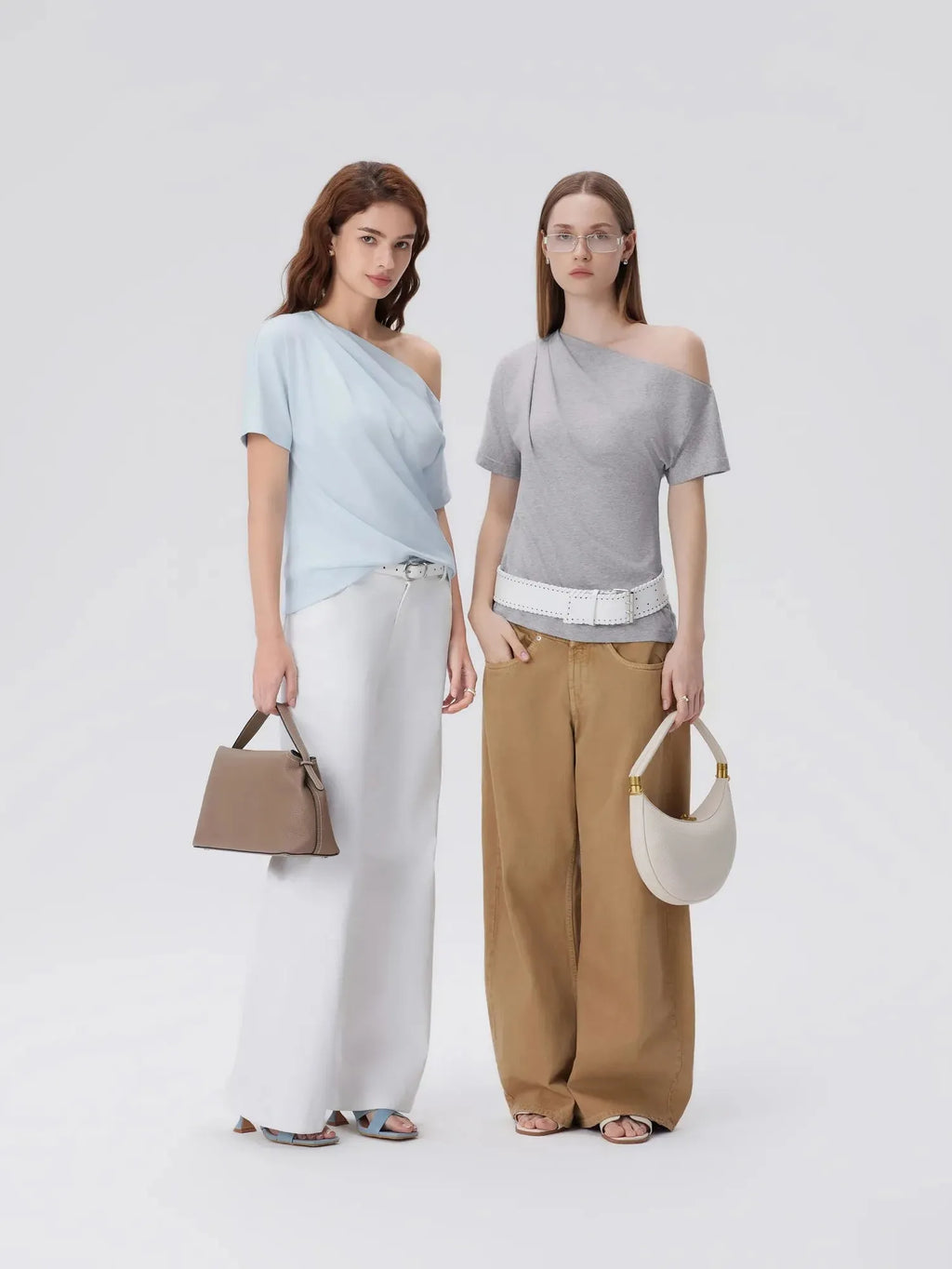 Asymmetrical Off Shoulder Short Sleeve T-Shirts