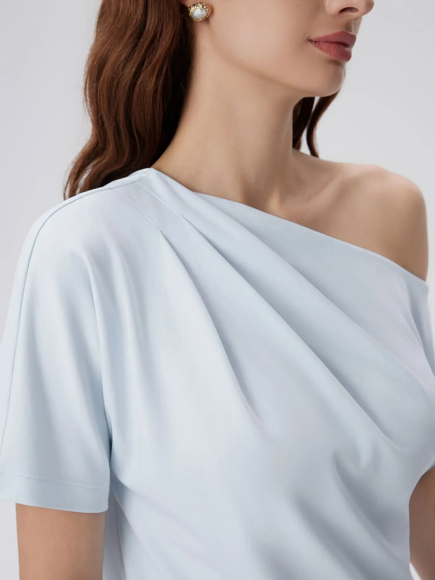 Asymmetrical Off Shoulder Short Sleeve T-Shirts