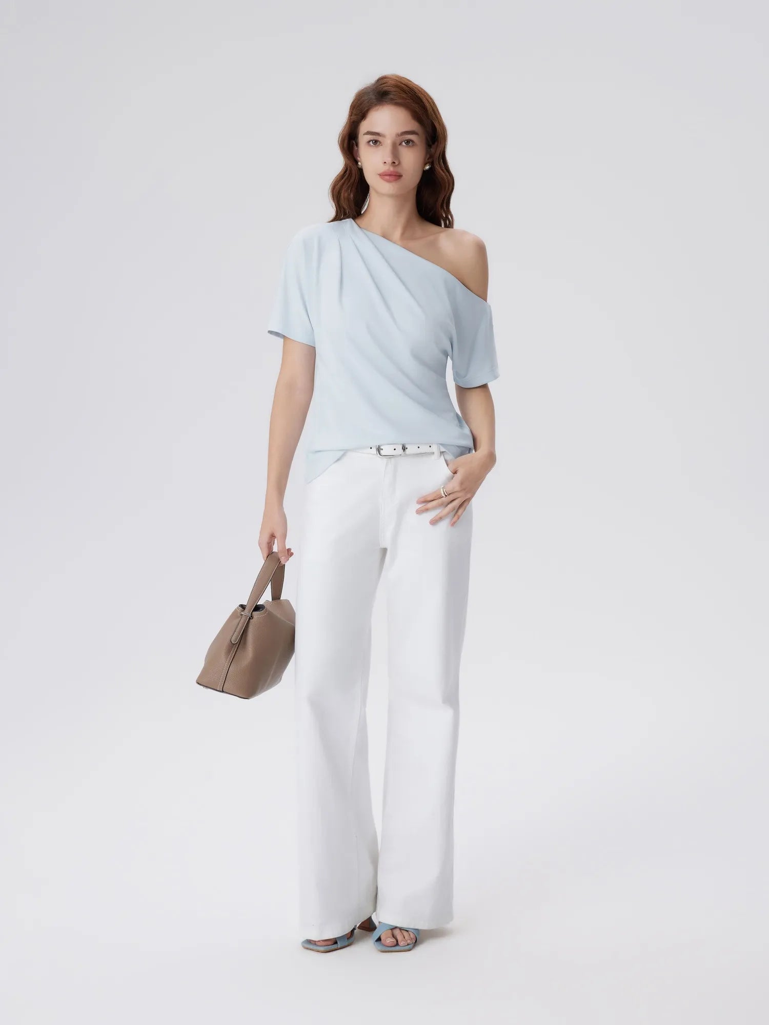 Asymmetrical Off Shoulder Short Sleeve T-Shirts