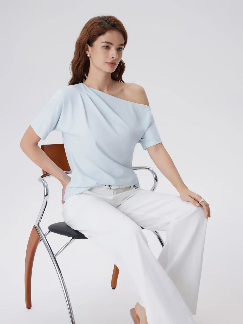 Asymmetrical Off Shoulder Short Sleeve T-Shirts