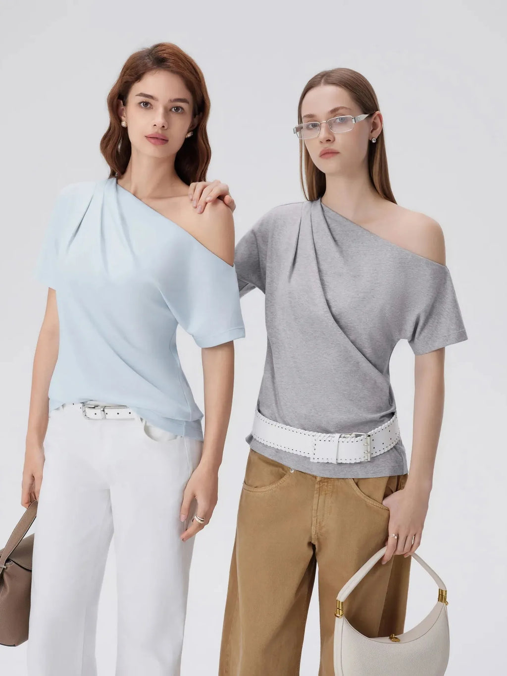 Asymmetrical Off Shoulder Short Sleeve T-Shirts