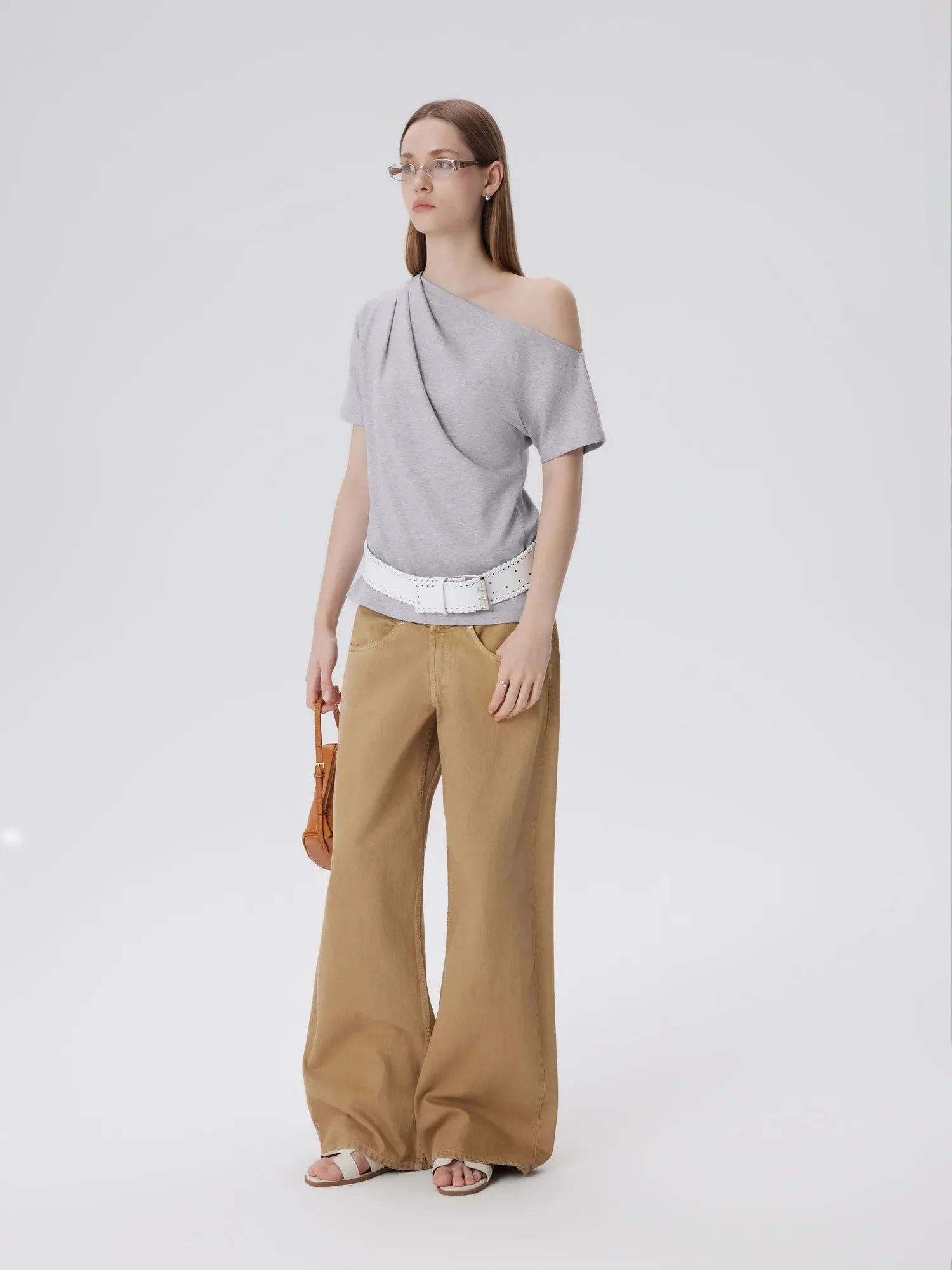 Asymmetrical Off Shoulder Short Sleeve T-Shirts