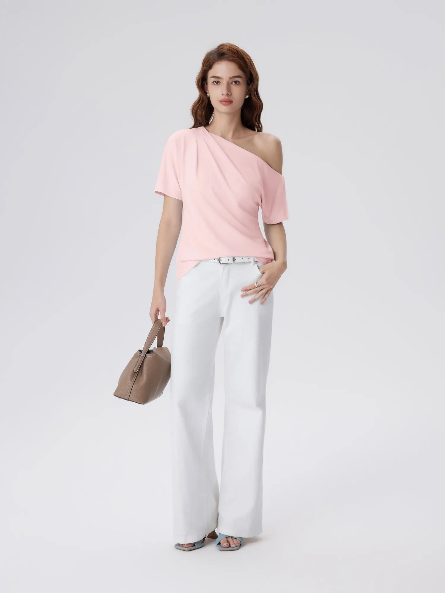 Asymmetrical Off Shoulder Short Sleeve T-Shirts