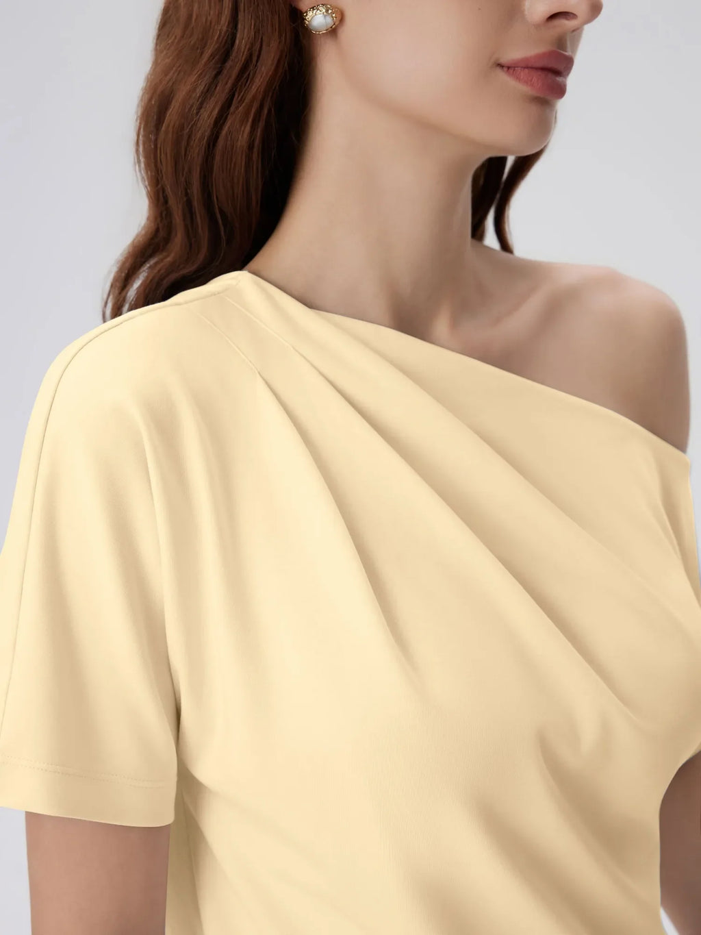 Asymmetrical Off Shoulder Short Sleeve T-Shirts